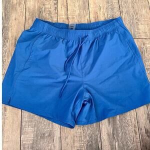 VRST Men's Comet Blue Heather Everyday 5" Woven Nylon Golf Shorts Size Large